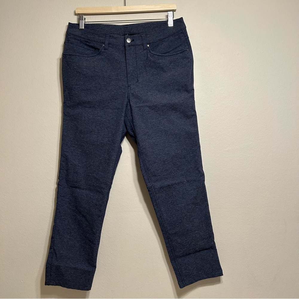 Lululemon ABC Pants Slim Tech Canvas Heathered Deep Navy Size 32